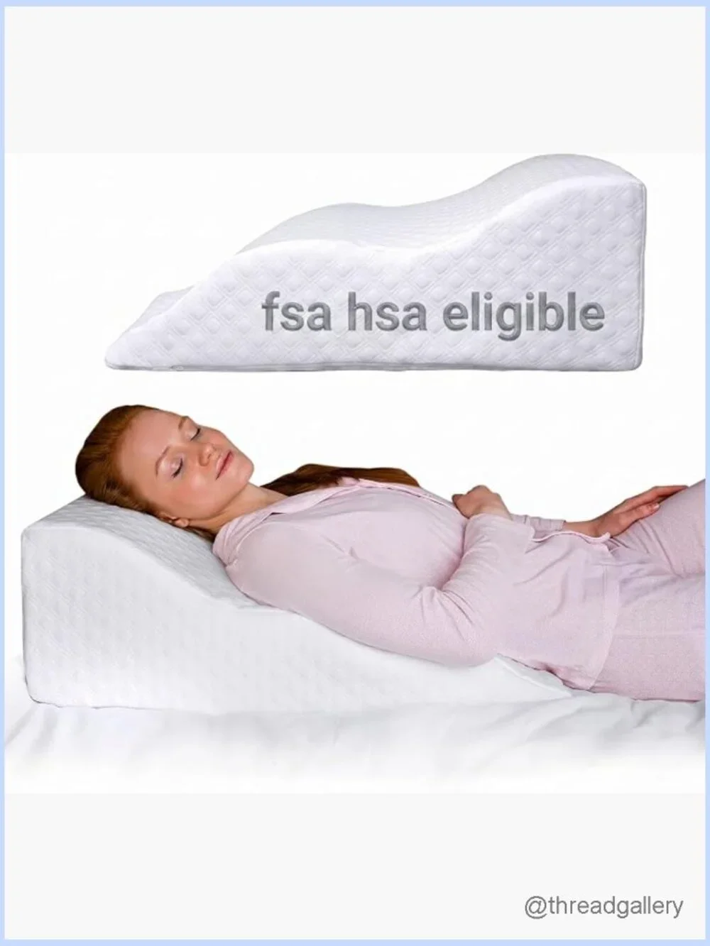 Memory Foam Wedge Pillow for Acid Reflux & Snoring Relief